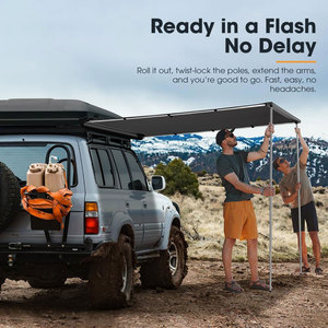 หลังคาผ้าใบแบบดึงออกได้สำหรับรถยนต์ Ambull Factory ขนาด 30 ตารางฟุต ป้องกันแสงแดด UPF50+ กันน้ำ กันฝน - Product Image 5