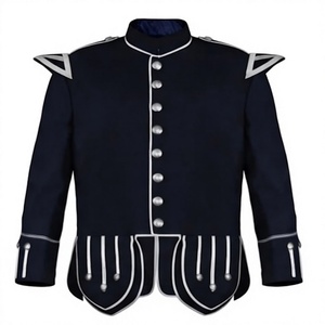 Chaqueta Escocesa Doble para Hombre, Uniforme de Lana, Túnica con Botones Frontales, para Banda de Gaitas y Batería - Product Image 1
