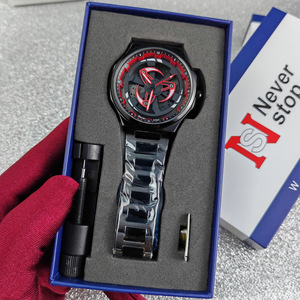 Reloj <span class=keywords><strong>de</strong></span> Pulsera Deportivo <span class=keywords><strong>de</strong></span> Lujo para Hombre, Diseño <span class=keywords><strong>de</strong></span> <span class=keywords><strong>Ruleta</strong></span> <span class=keywords><strong>de</strong></span> Coche Deportivo, Rotación <span class=keywords><strong>de</strong></span> 360 Grados, Cuarzo, Aleación <span class=keywords><strong>de</strong></span> Acero Inoxidable - Product Image 1
