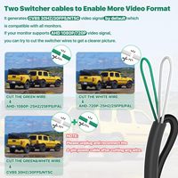 Caméra de recul 2-en-1 AHD 1080P avec trajectoire pour plaque d'immatriculation, pour voiture, camion, SUV, minivan, pick-up, caméra de plaque d'immatriculation intégrée au cadre de plaque arrière