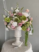 Boule de fleurs PPS de qualité supérieure, rose et verte, arrangement floral en soie 60cm 70cm pour centre de table de mariage, événementiel et décoration intérieure