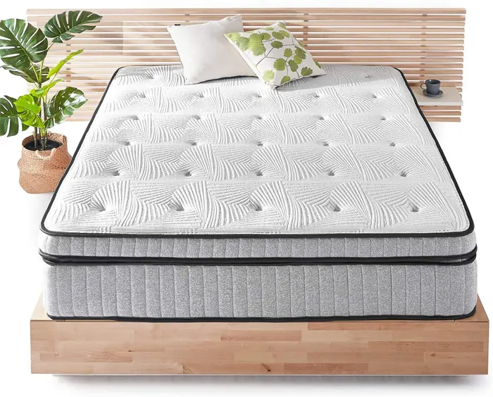 Luxury Grey Mattress Wholesale Double Queen King Size Memory Foam Pocket Spring Bed Mattress Rolled Up In A Box For Living Room