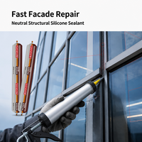 Scellant silicone de qualité industrielle SANVO, résistant aux intempéries, pour façades vitrées et murs-rideaux, adhésif, fabrication OEM