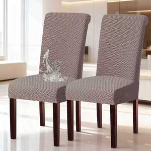 Fundas Impermeables para Sillas de Comedor, Fundas Elásticas de Jacquard Superajustables, Fundas Protectoras Lavables y Extraíbles para Asientos de Silla - Product Image 1