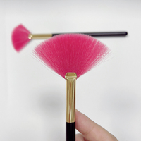 Hot Selling Zacht Synthetisch Haar Gezichtsventilator Borstel Losse Poeder Oogschaduw Borstel Make-Up Borstels Schoonheidstool