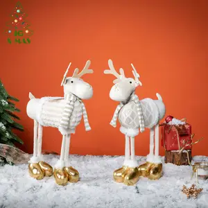 Xmas новый дизайн оптом Adorno de Navidad 46 см Плюшевые игрушки лося подарки Рождественский олень домашний декор олень орнаменты