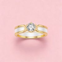 Bagues en or et cuivre, zircon cubique, diamant, céramique, noir/blanc pour femmes, cadeau de mariage et de fiançailles