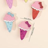 CN 4 pinces à cheveux licorne scintillantes, douces, arc-en-ciel, pastel, crème glacée, pour filles et enfants