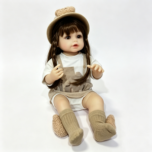 Customized Vinyl Silicone Pose Able Baby <b>Doll</b> Kids Pretend <b>Play</b> Nurturing <b>Doll</b> Fashion Dress <b>Doll</b> for Girls PP Cotton Filled - Product Image 1
