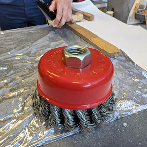 Sikat baja daya industri tugas berat 75mm cangkir sikat kawat baja karbon kualitas tinggi sudut penggiling pemoles baru - Product Image 4