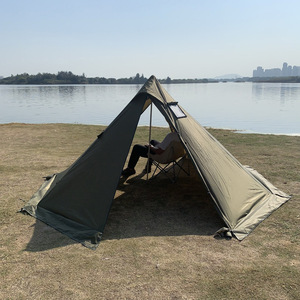 Tenda Piramidale a Doppio Strato per <span class=keywords><strong>Campeggio</strong></span> Invernale e Quattro Stagioni, Due Camere da Letto, Stufa a Legna Ignifuga Integrata, Stile Indiano - Product Image 6