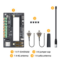 Placa de Expansión LILYGO T-Sim Shield, LoRa+RS485+Detección de Corriente de 3 Canales, Entrada Amplia de 7-36V, Compatible con ESP32/S3