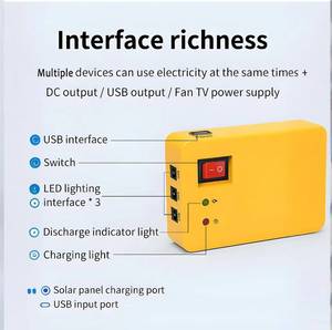 ชุดระบบพลังงานบ้านแบบพกพา 10W พร้อมวิทยุ FM ไฟฉายพลังงานแสงอาทิตย์ และแบตเตอรี่ลิเธียมไอออน MPPT โพลีคริสตัลไลน์ซิลิคอน - Product Image 6
