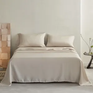 Bamboo Flat Sheet Luxury Wholesale High Quality Plain Bedding Quilt Cover Double Queen Size Bamboo Sheet