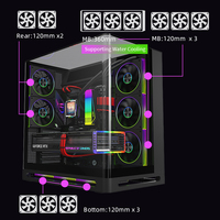BTF Ready ATX Gaming Case Unique Curved Tempered Glass Front and Side Panel With Type C Port and 360mm Cooling Support
