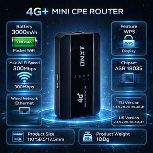 Routeur Wifi portable <span class=keywords><strong>4G</strong></span> LTE DNXT pour extérieur, modem mobile, appareils Wifi portables, 3000mAh, WiFi6, WPS, <span class=keywords><strong>Ethernet</strong></span>, LED, 5V1A pour utilisation en extérieur - Product Image 2
