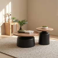 Table basse en bois décorative au design moderne pour salon, chambre à coucher, meubles de maison, écologique, facile à nettoyer, fabrication CNC de précision