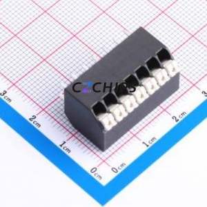 JL212S-35007B01 Spring Terminal Block Through hole Component (THT),P=3.5mm Connector 1x7P 3.5mm Black Through Hole - Product Image 1