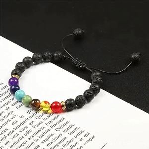 Colorful Lava Stone Beaded <b>Bracelet</b> for <b>Men</b> Women - Natural Volcanic Rock <b>Beads</b> Handmade Jewelry Wholesale Gift - Product Image 4