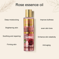 UUKKG 200ML Huile Corporelle à la Papaye, aux Acides Aminés, à la Rose et au Cacao, Soulage la Sécheresse, Huile Corporelle pour Peaux Sèches, Parfum Longue Durée, Huile de Massage Corporel