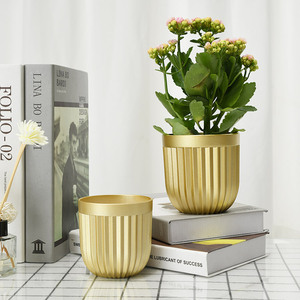Macetas de Plástico Geométricas Cilíndricas Nórdicas Personalizadas, Pequeñas y Modernas, Compra al por Mayor de Macetas de Flores Doradas y Maceteros a Bajo Precio - Product Image 1