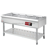 Buffet de restaurant à Dubaï, 5 bacs, bain-marie, table chauffante à vapeur, présentoir de restauration rapide, équipement de restauration, usine