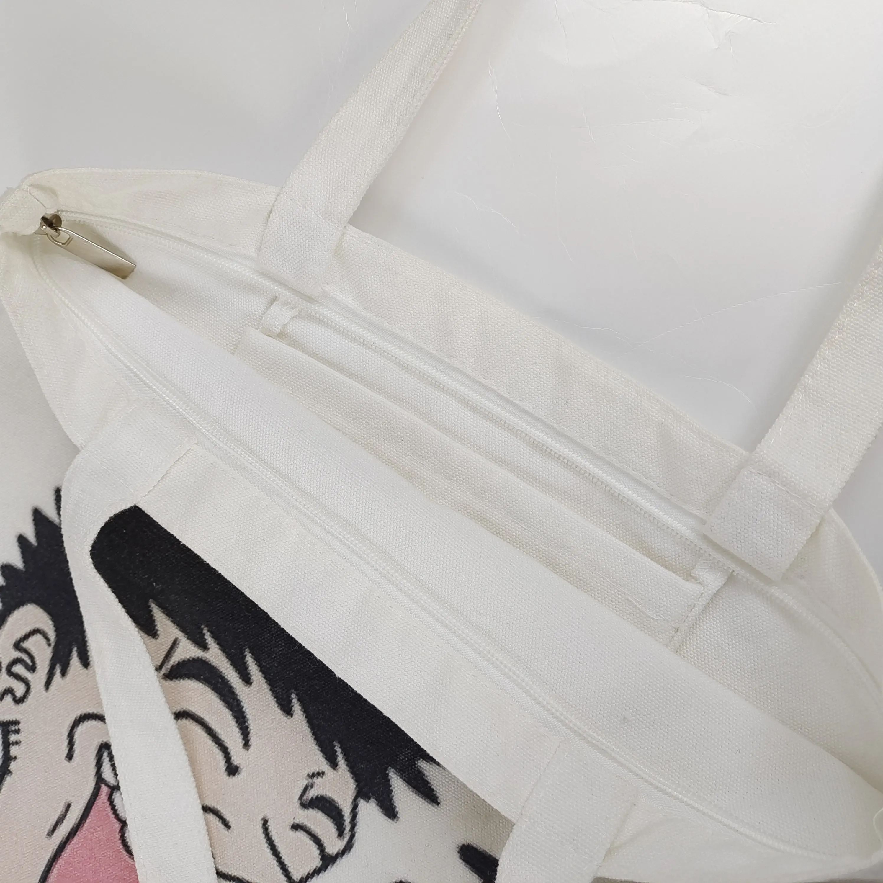 मेकअप शॉपिंग Duffle बैग छोटे लच्छेदार कैनवास बैग ले जाना कपास कैनवास कस्टम कैनवास कपड़े बैग के साथ कस्टम मुद्रित लोगो