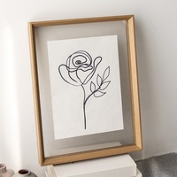 Marco DE FOTOS flotante de plexiglás de doble cara transparente decorativo con acabado de madera natural tamaño personalizado A4 A3