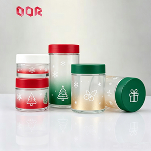 Tarro de Vidrio con Diseño Navideño para Almacenamiento de Alimentos, Recipiente Redondo con Tapa para Galletas, Granos de Café, para la Encimera de la Cocina - Product Image 2