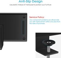 Multiprise de bureau triangulaire à fixation par pince, charge rapide PD 40W, 2 prises CA, double ports USB-A, 110-250V, noir/blanc, 1m