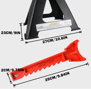 Béquilles de levage professionnelles robustes de 6 tonnes pour véhicules, béquilles d'essieu de type broche à hauteur réglable pour automobiles - Product Image 4