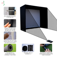 Enceinte de simulateur de golf personnalisée et durable 10x9ft avec écran anti-impact, cadre en aluminium et filet, pour entraînement de golf intérieur/extérieur facile