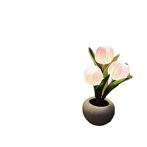 Lámpara de Escritorio LED Tulipán 2025, Moderna, de ABS, Enchufable, DC 6V, Regulable, Decoración Romántica para el Hogar, Dormitorio, Mesita de Noche - Product Image 1