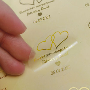 Hoja adhesiva de etiqueta de corte de beso duradero de embalaje de lámina de oro impresa personalizada - Product Image 6