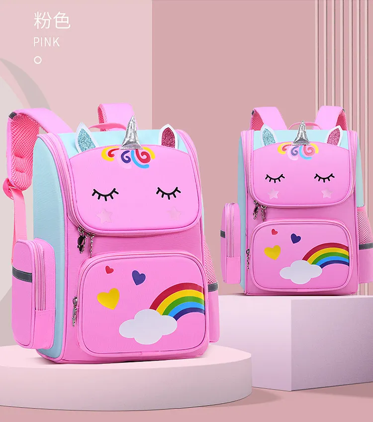 Zaini unicorno carino di alta qualità zaini rosa per borse per studenti per bambini all'ingrosso