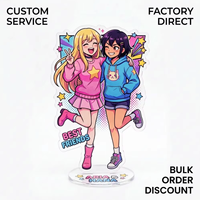 Supports en acrylique personnalisés en gros pour figurines d'anime, qualité supérieure, découpés au laser, transparents, pour cadeaux d'affaires