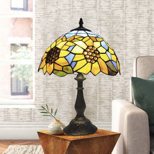 <span class=keywords><strong>Lampe</strong></span> de table en verre teinté <span class=keywords><strong>Tiffany</strong></span> de style pastoral 12 ''de <span class=keywords><strong>petite</strong></span> taille pour salon, chambre ou bar - Product Image 1