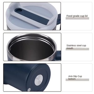 Vaso Térmico Personalizado de 40 oz, Moderno, para Aventuras, <span class=keywords><strong>con</strong></span> Asa, Aislamiento al Vacío, Ecológico, de Acero Inoxidable de Doble Pared, para Viajes y Café - Product Image 4
