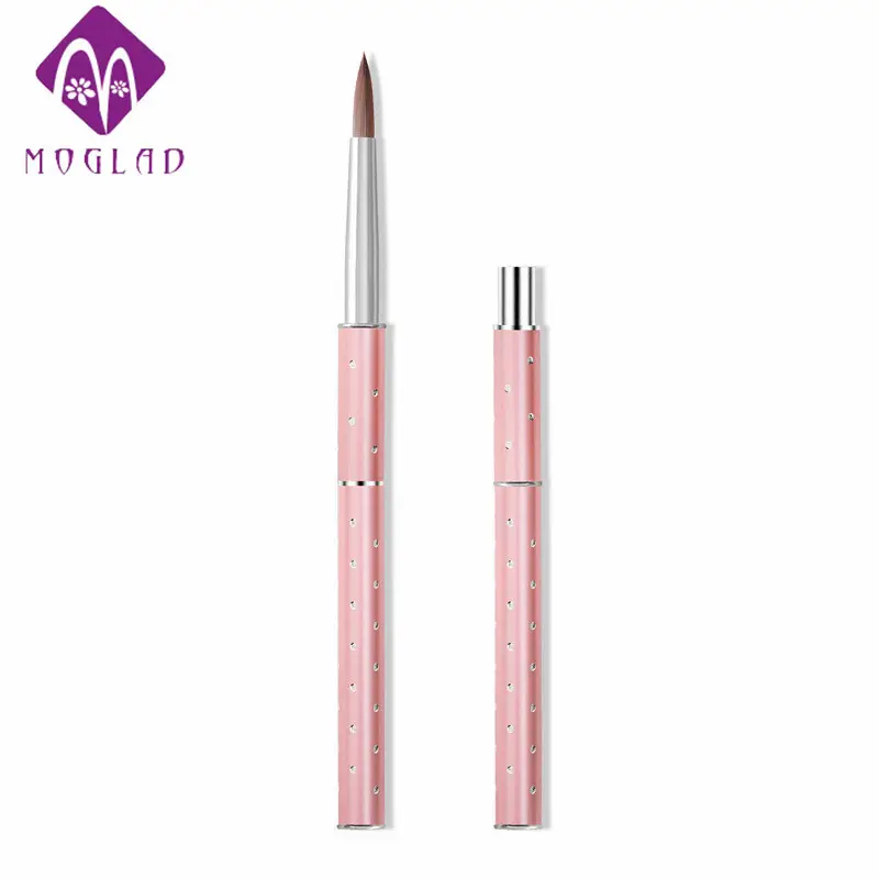 Bolígrafo acrílico desmontable de Metal, barra de aluminio rosa, pintura de uñas