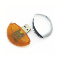 2SJ-013 hadiah pemberian ABS melingkar USB Flash Drive dengan gantungan kunci logam jumlah besar bulat Stik USB