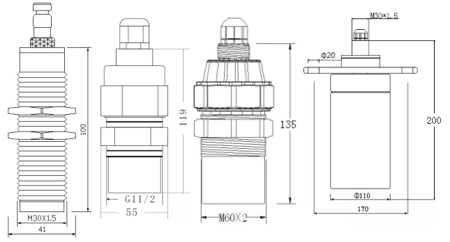 Ultrasonic open channel digital water fule flow meter