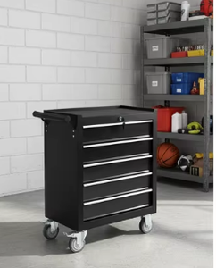 Gabinete de Herramientas Metálico Negro de 7 Cajones, Caja de Herramientas con Ruedas <span class=keywords><strong>para</strong></span> Garaje - Product Image 6