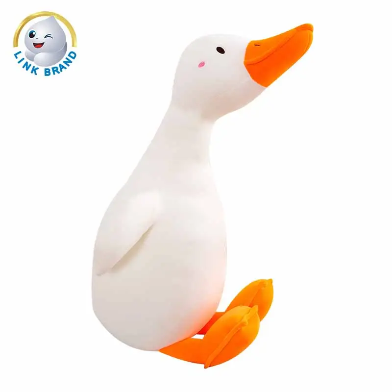 Boneka Mainan Hewan Bebek Bantal Mewah Angsa Putih Besar Anak-anak untuk Hadiah Ulang Tahun Natal Boneka Anak-anak Grosir