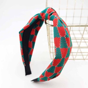 Serre-tête en tissu noué de 2,5 cm de large, rembourré, pour Noël, accessoires de cheveux festifs pour les fêtes de fin d'année et coiffures quotidiennes - Product Image 5