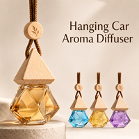 Diffuseur d'arômes pour voiture suspendu OEM à base d'huile avec bouchon en bois, parfum longue durée