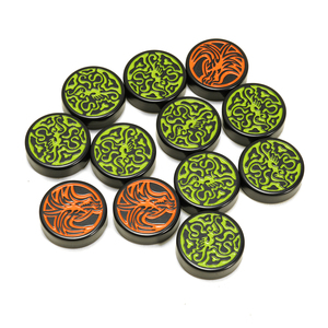 Jetons de backgammon de luxe sculptés <span class=keywords><strong>Dragon</strong></span> Phénix, en plastique brillant, ronds, personnalisables avec logo gravé, pour jeu de société, coffret cadeau - Product Image 4