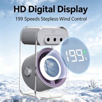 Ventilateur de circulation d'air rechargeable par USB, humidificateur à nano-pulvérisation, purificateur d'air, ventilateur de refroidissement, écran LED, lumière ambiante, intérieur/extérieur
