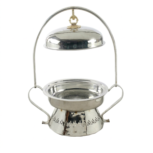 Vente directe usine – Plat de service de luxe économique en acier inoxydable poli, moderne, pour événements et traiteur - Product Image 1
