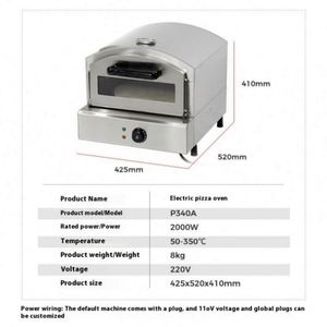 Horno de Pizza a Gas de Alta Calidad para Pizzería, Máquina Eléctrica de Una Sola Capa para Hacer Conos de Pizza - Product Image 3