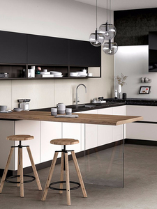 CBMmart High End <strong>Dark</strong> Grey Kitchen Cabinet Modern Designs Manufacturing Homes Melamine Kitchen Cabinet - Product Image 2